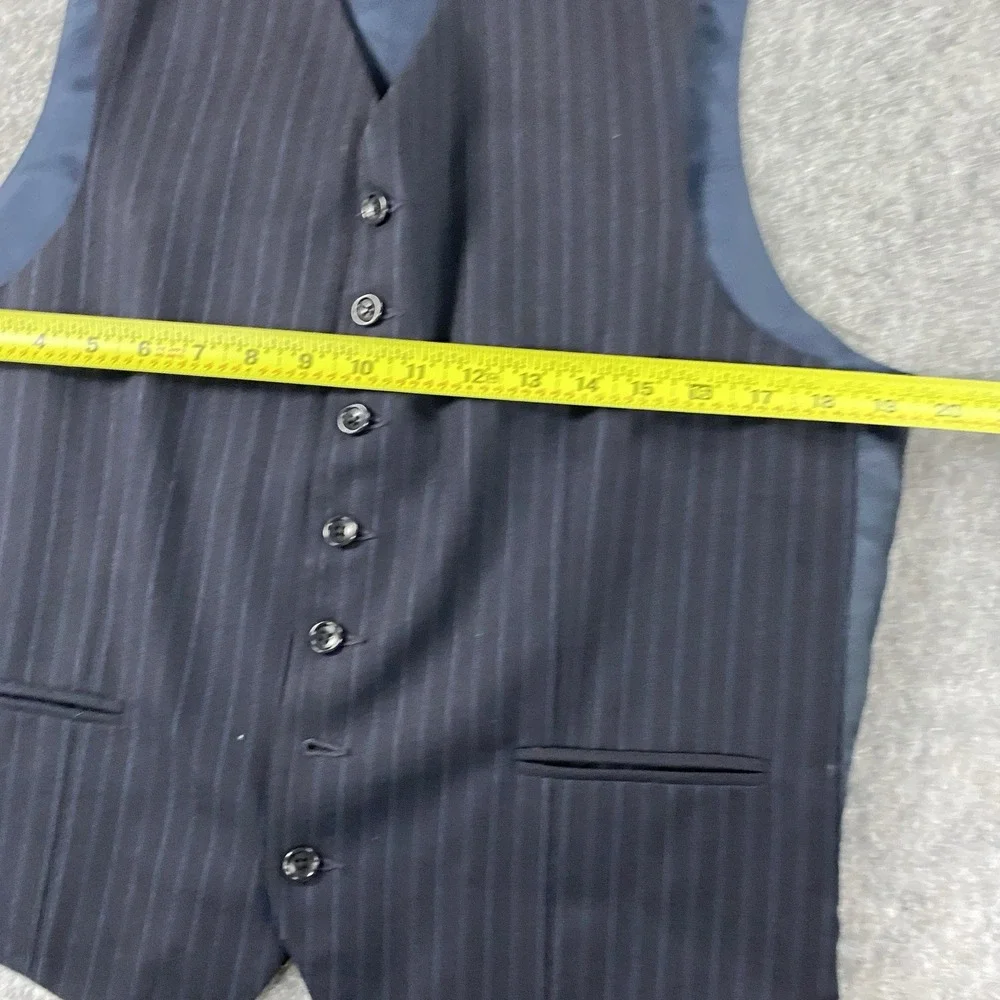 Banana Republic Waistcoat Medium Cashmere‎ Merino Wool Blend Striped Vintage Y2K